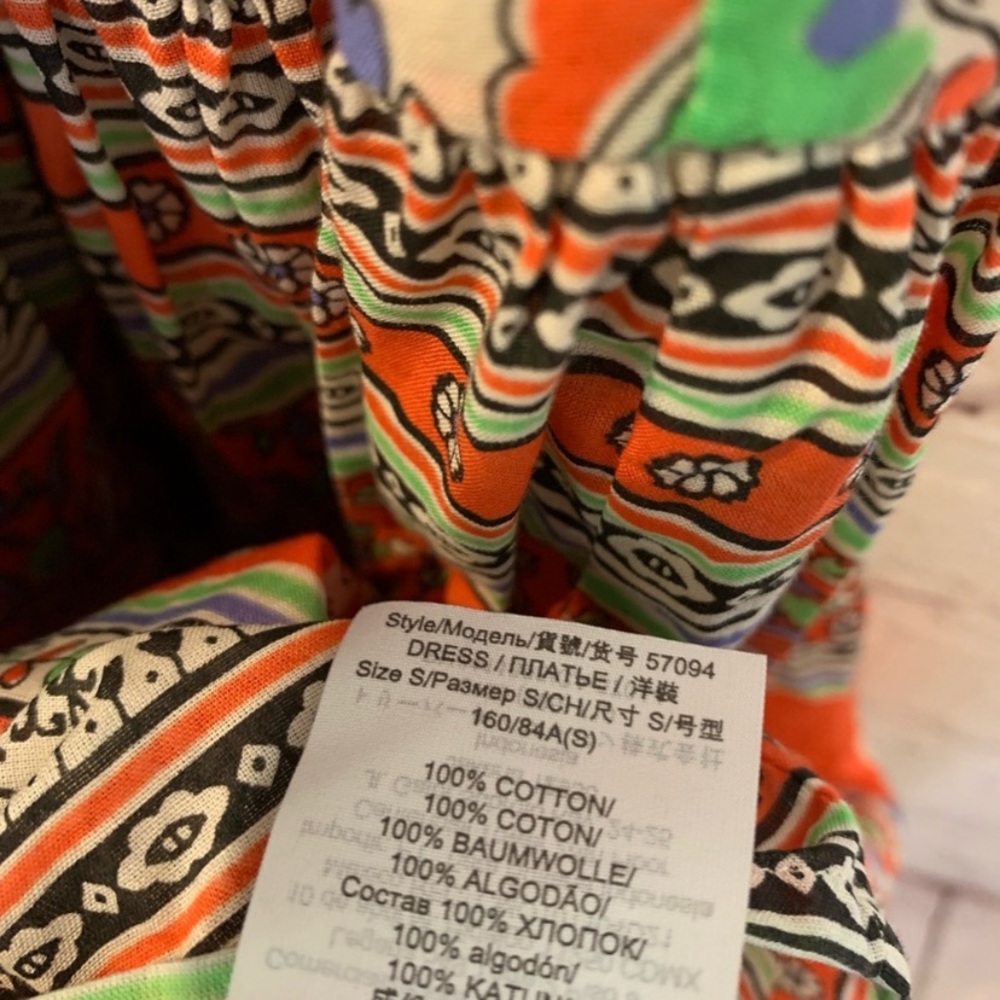 New Tory Burch Legacy Paisley Smocked Tie Shoulder Cotton Sun Maxi Dress S 4 6 - Picture 3 of 3